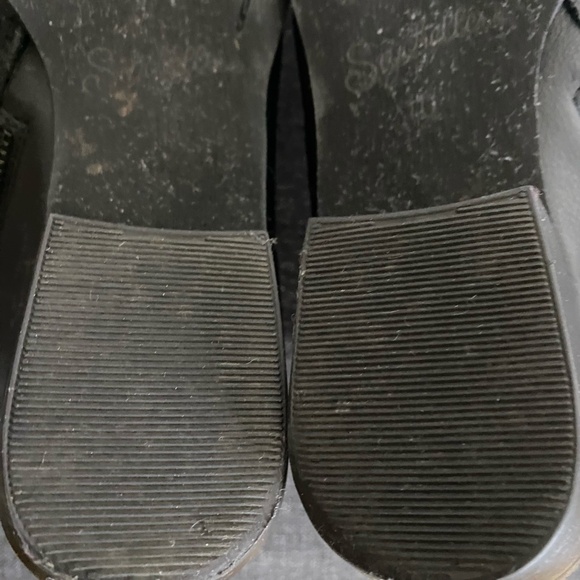 Seychelles Black Leather Cutout Stud Detail Casual Work Ankle Boot-Sz-10 - Picture 11 of 16